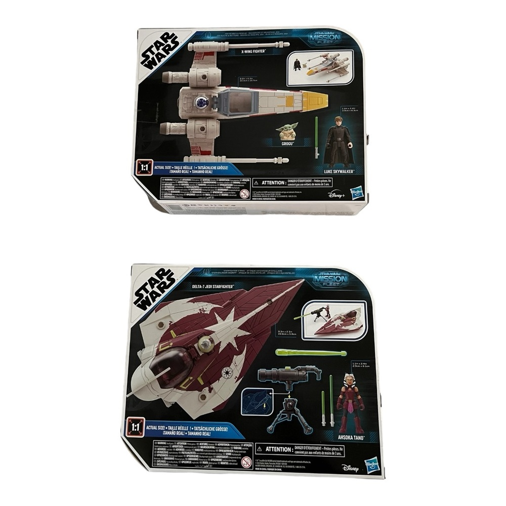 NIB Lot Of TWO Star Wars Mission Fleet X-Wing‎ Fighter Delta-7 Jedi Starfighter - Picture 2 of 4